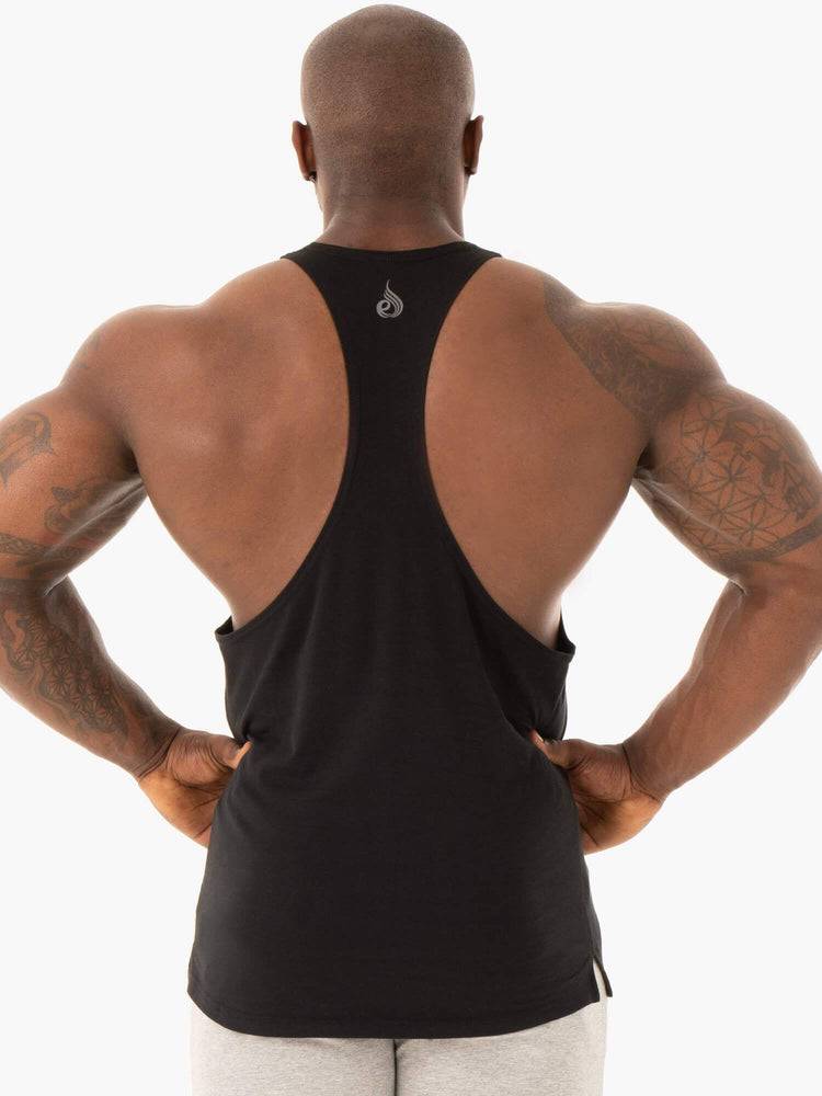 Men's Ryderwear Men Gym Stringers Base Stringer T-Back Gym Stringers Black | NZ1501CE