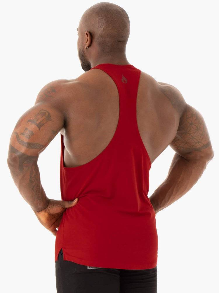 Men's Ryderwear Men Gym Stringers Base Stringer T-Back Gym Stringers Red | NZ1503BC