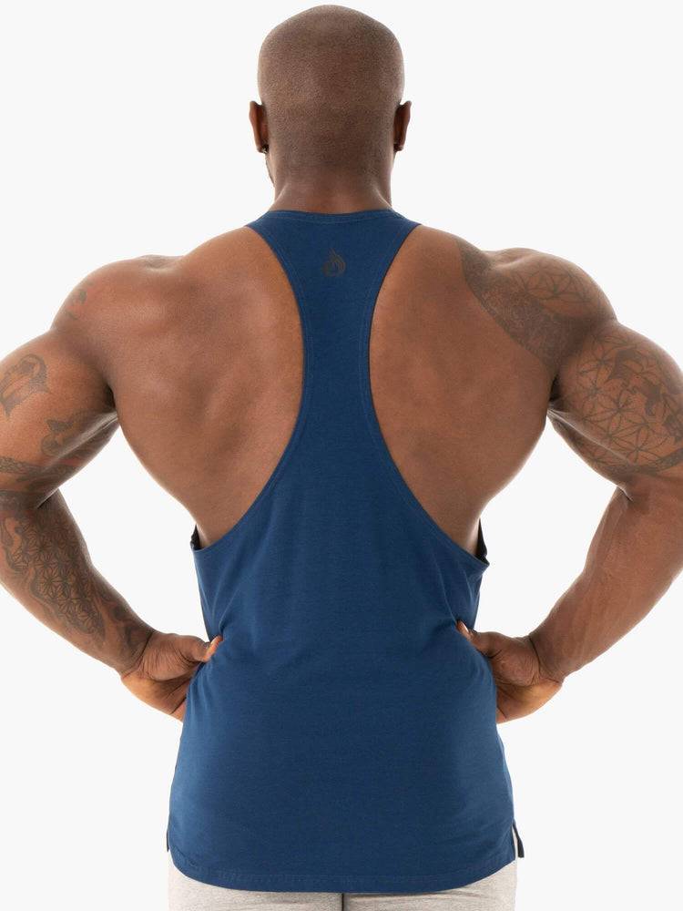 Men's Ryderwear Men Gym Stringers Base Stringer T-Back Gym Stringers Navy | NZ1504NB