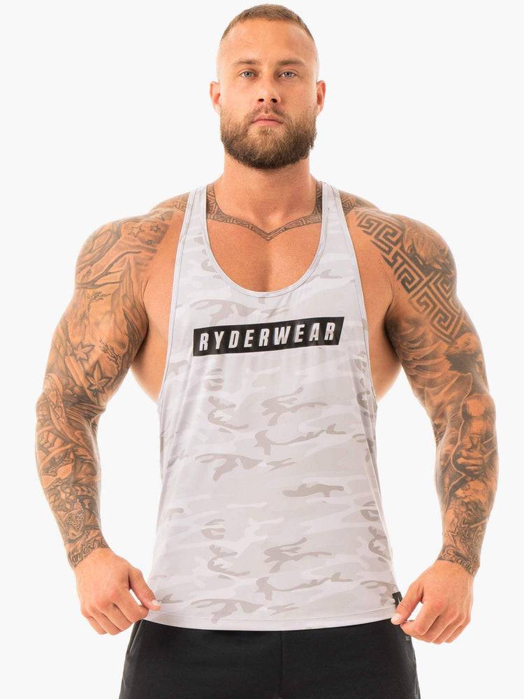 Men\'s Ryderwear Men Gym Stringers Combat Stringer Gym Stringers Grey Camo | NZ1509RW