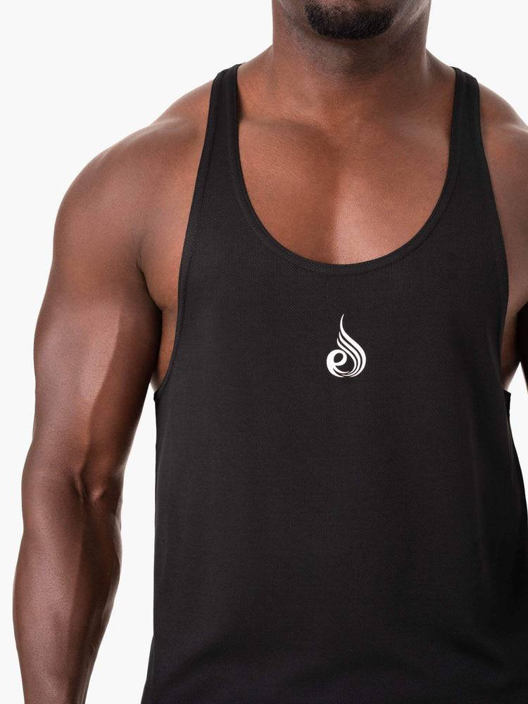 Men's Ryderwear Men Gym Stringers Define Mesh T-Back Gym Stringers Black | NZ1510TV