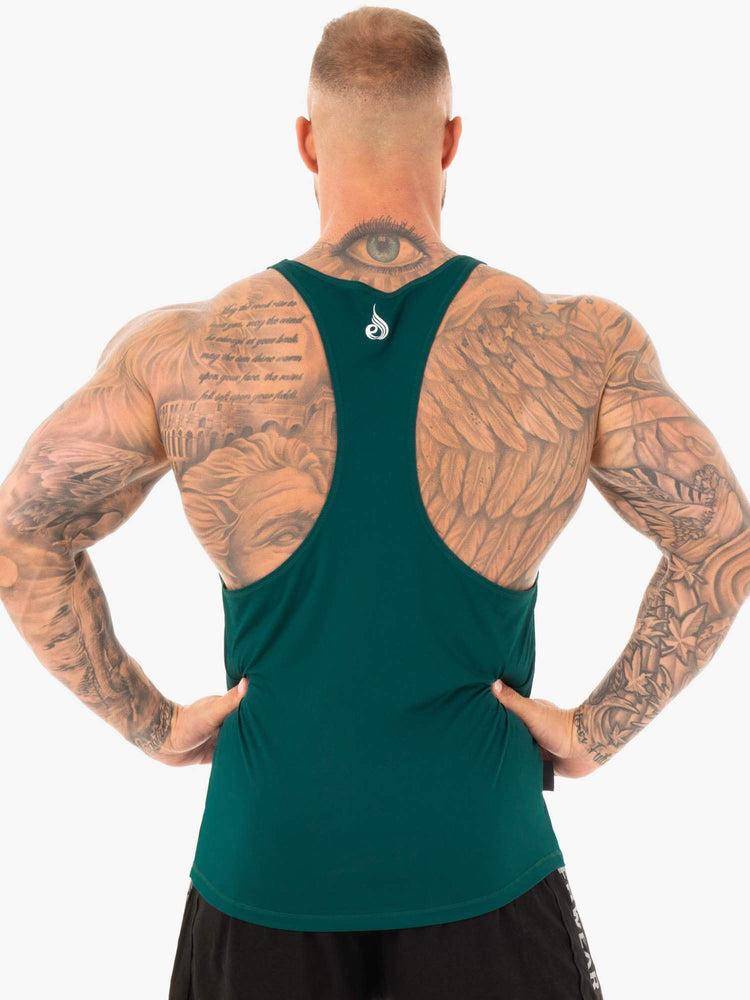 Men's Ryderwear Men Gym Stringers Lift T-Back Stringer Gym Stringers Teal | NZ1522JJ