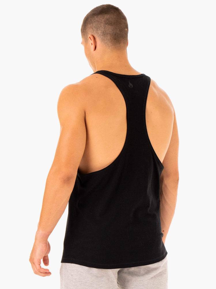 Men's Ryderwear Men Gym Stringers Limitless Stringer T-Back Gym Stringers Black | NZ1524LH