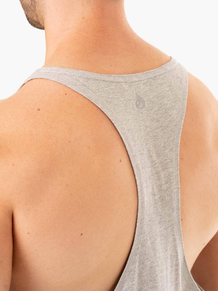 Men's Ryderwear Men Gym Stringers Limitless Stringer T-Back Gym Stringers Grey Marl | NZ1527CE