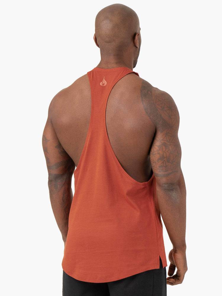 Men's Ryderwear Men Gym Stringers Pursuit Stringer T-Back Gym Stringers Red Clay | NZ1538UT