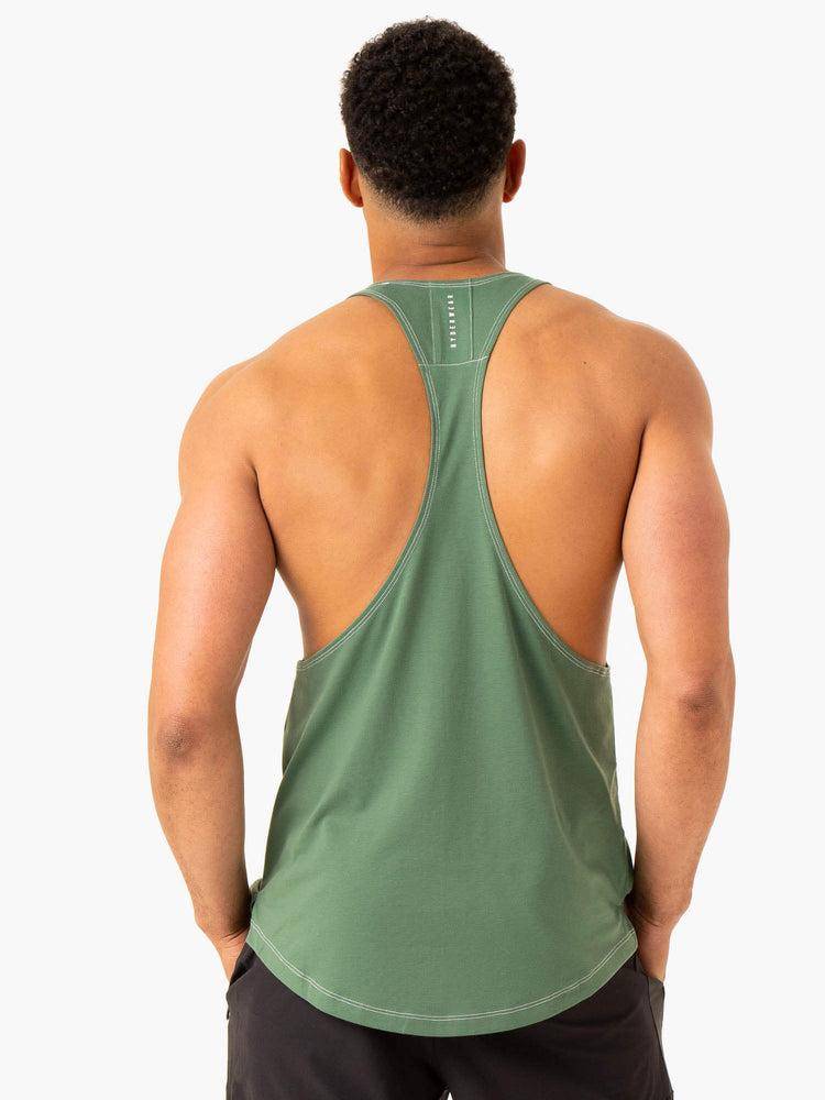 Men's Ryderwear Men Gym Stringers Vital Stringer T-Back Gym Stringers Green | NZ1545FM