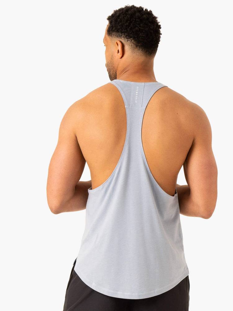 Men's Ryderwear Men Gym Stringers Vital Stringer T-Back Gym Stringers Ice Blue | NZ1546GL