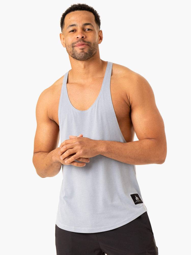 Men\'s Ryderwear Men Gym Stringers Vital Stringer T-Back Gym Stringers Ice Blue | NZ1546GL