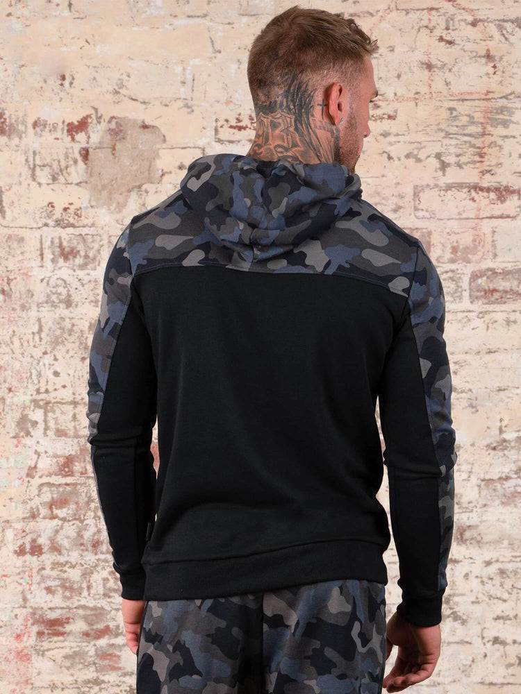 Men's Ryderwear Men Hoodie Camo Hoodie Black/Camo | NZ1452NB