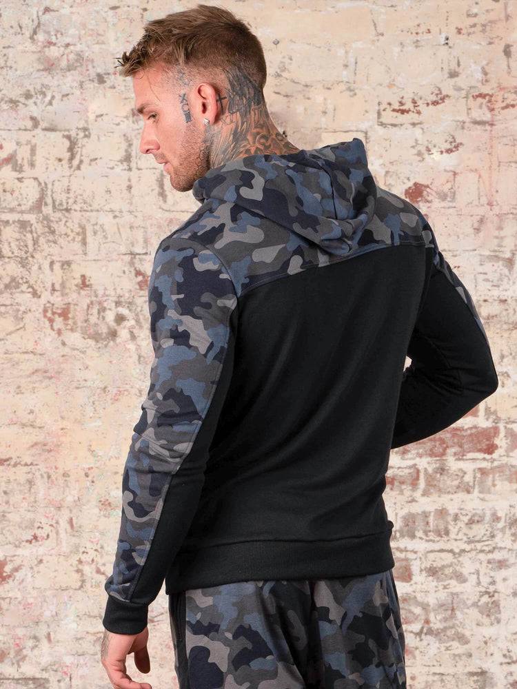 Men's Ryderwear Men Hoodie Camo Hoodie Black/Camo | NZ1452NB