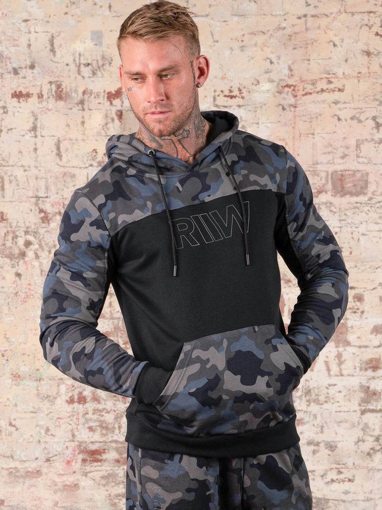 Men's Ryderwear Men Hoodie Camo Hoodie Black/Camo | NZ1452NB