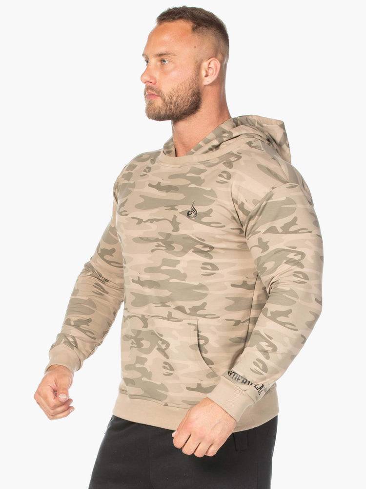 Men's Ryderwear Men Hoodie Camo Pullover Hoodie Tan Camo | NZ1453MA