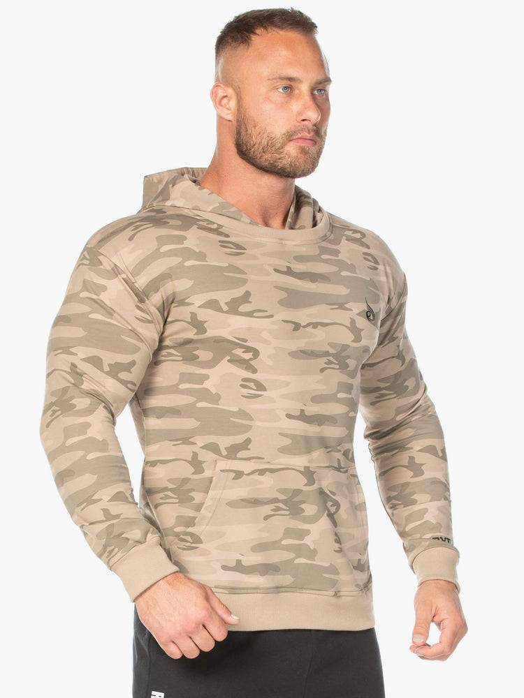 Men's Ryderwear Men Hoodie Camo Pullover Hoodie Tan Camo | NZ1453MA