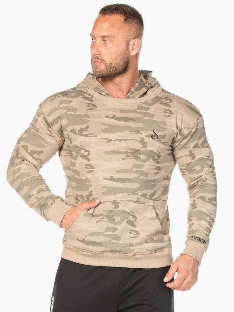 Men\'s Ryderwear Men Hoodie Camo Pullover Hoodie Tan Camo | NZ1453MA