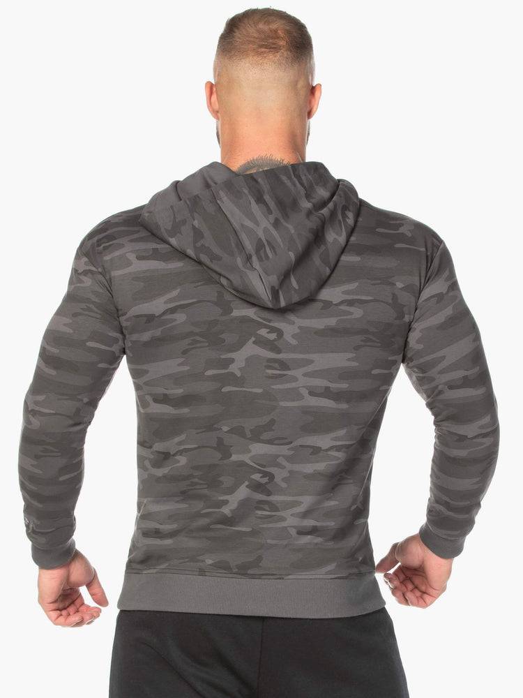 Men's Ryderwear Men Hoodie Camo Pullover Hoodie Black Camo | NZ1454QZ