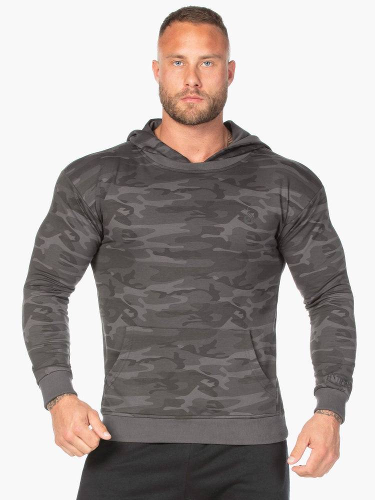 Men\'s Ryderwear Men Hoodie Camo Pullover Hoodie Black Camo | NZ1454QZ