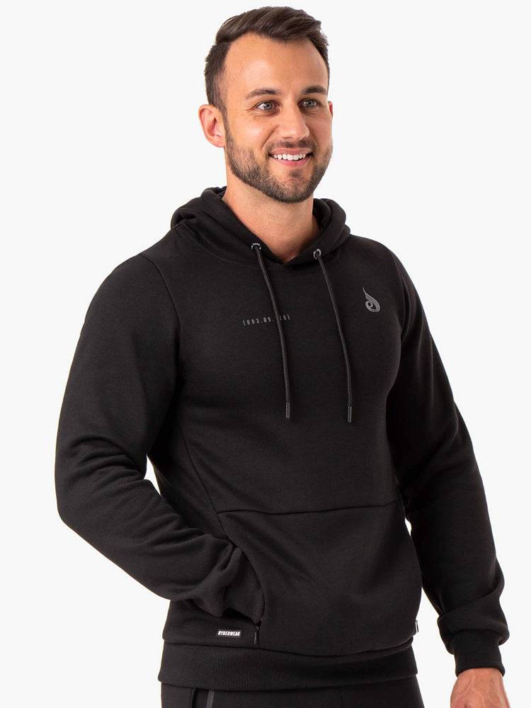 Men's Ryderwear Men Hoodie Camo Tech Pullover Hoodie Black | NZ1455WY