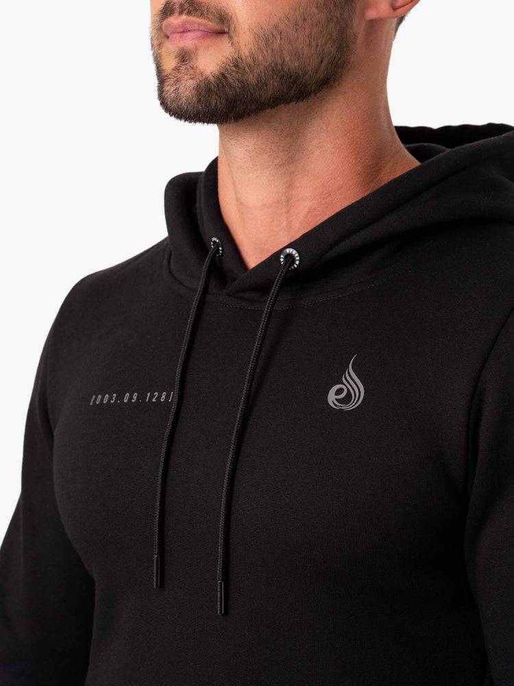 Men's Ryderwear Men Hoodie Camo Tech Pullover Hoodie Black | NZ1455WY