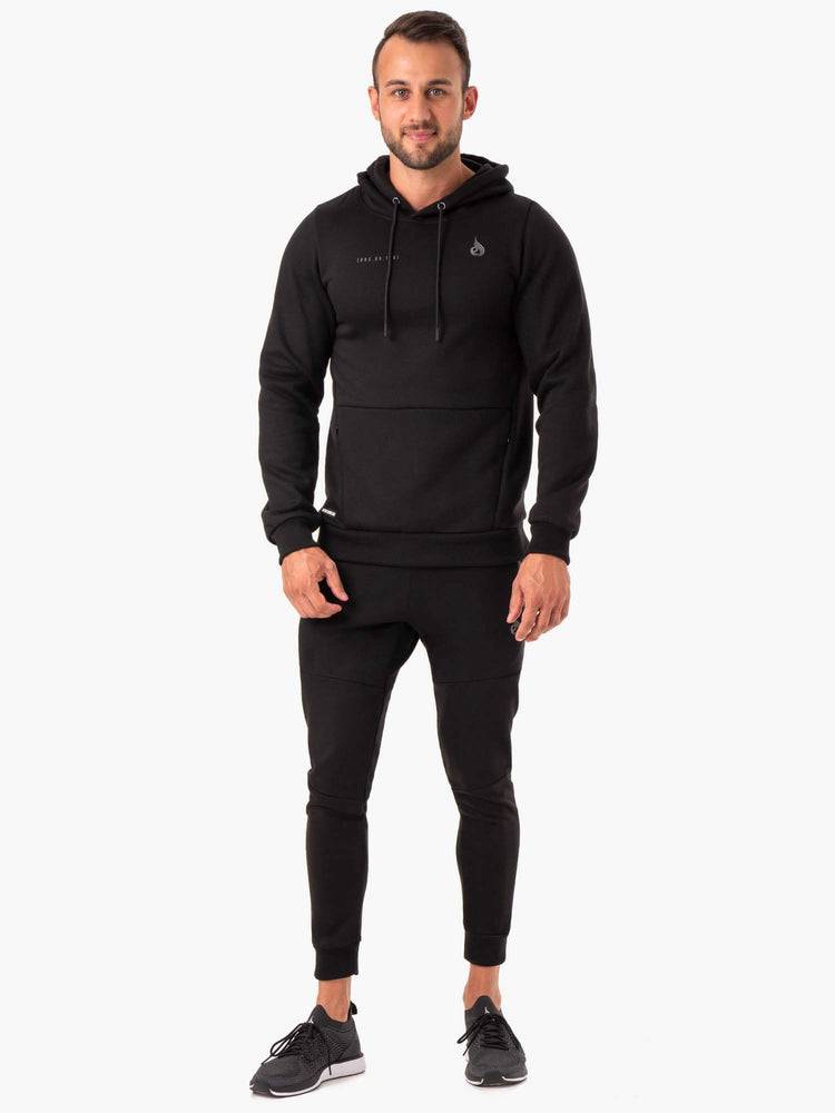 Men's Ryderwear Men Hoodie Camo Tech Pullover Hoodie Black | NZ1455WY