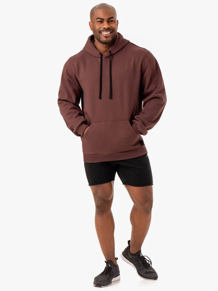 Men's Ryderwear Men Hoodie Force Pullover Hoodie Brick | NZ1460UT