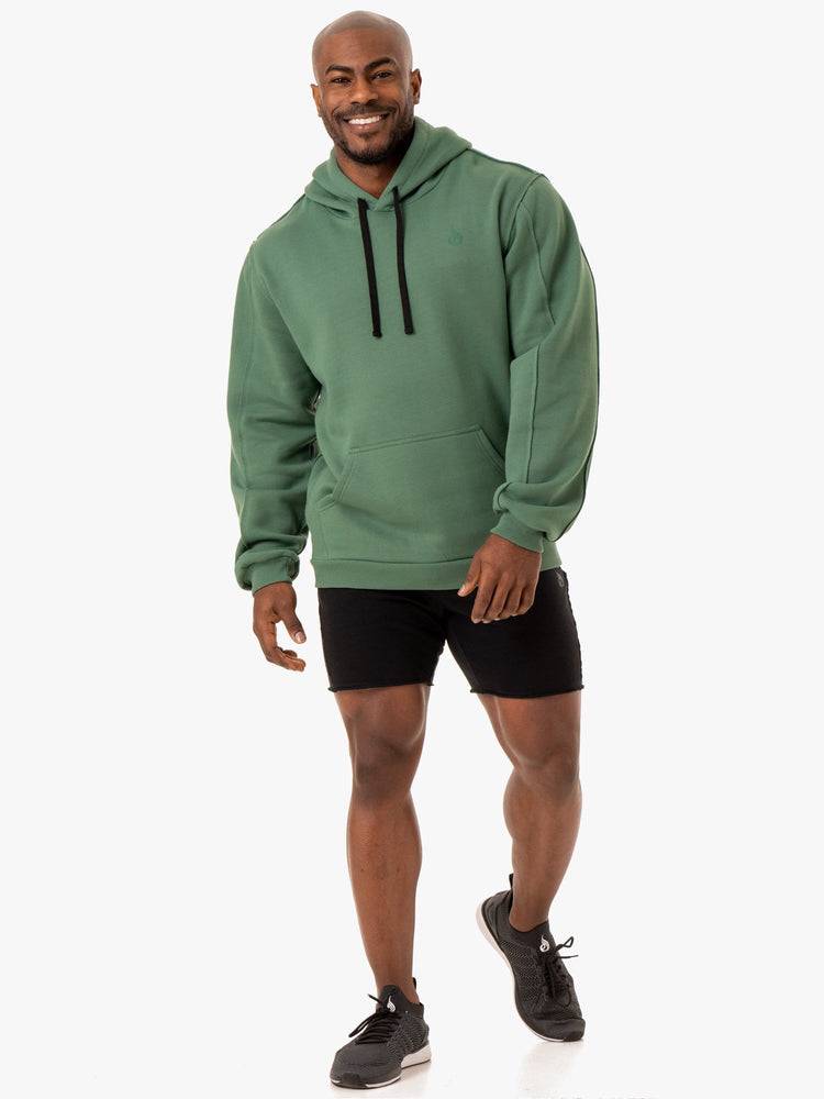 Men's Ryderwear Men Hoodie Force Pullover Hoodie Green | NZ1461IS