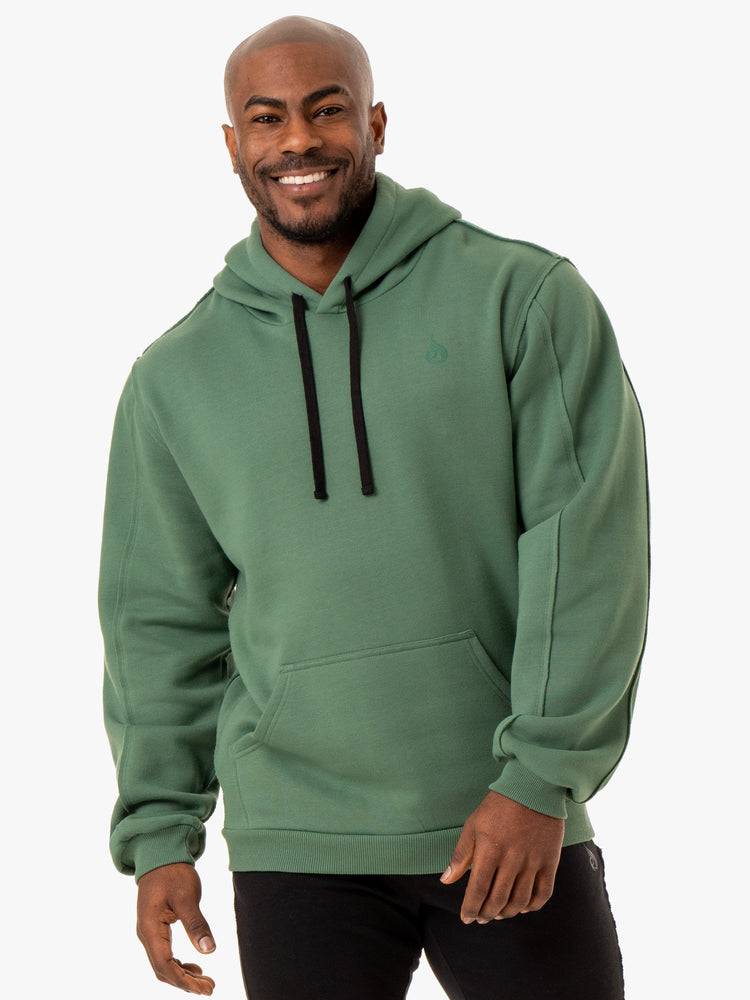 Men\'s Ryderwear Men Hoodie Force Pullover Hoodie Green | NZ1461IS