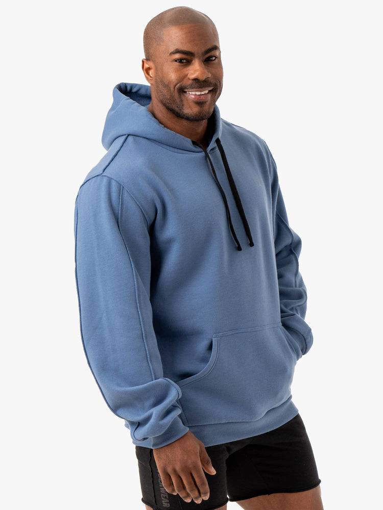 Men's Ryderwear Men Hoodie Force Pullover Hoodie Blue | NZ1462OR