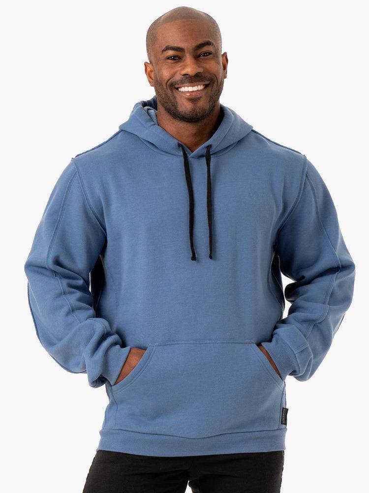 Men\'s Ryderwear Men Hoodie Force Pullover Hoodie Blue | NZ1462OR