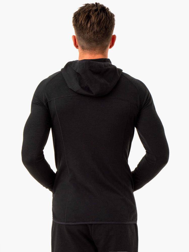 Men's Ryderwear Men Hoodie Optimal Pullover Hoodie Black | NZ1466DN