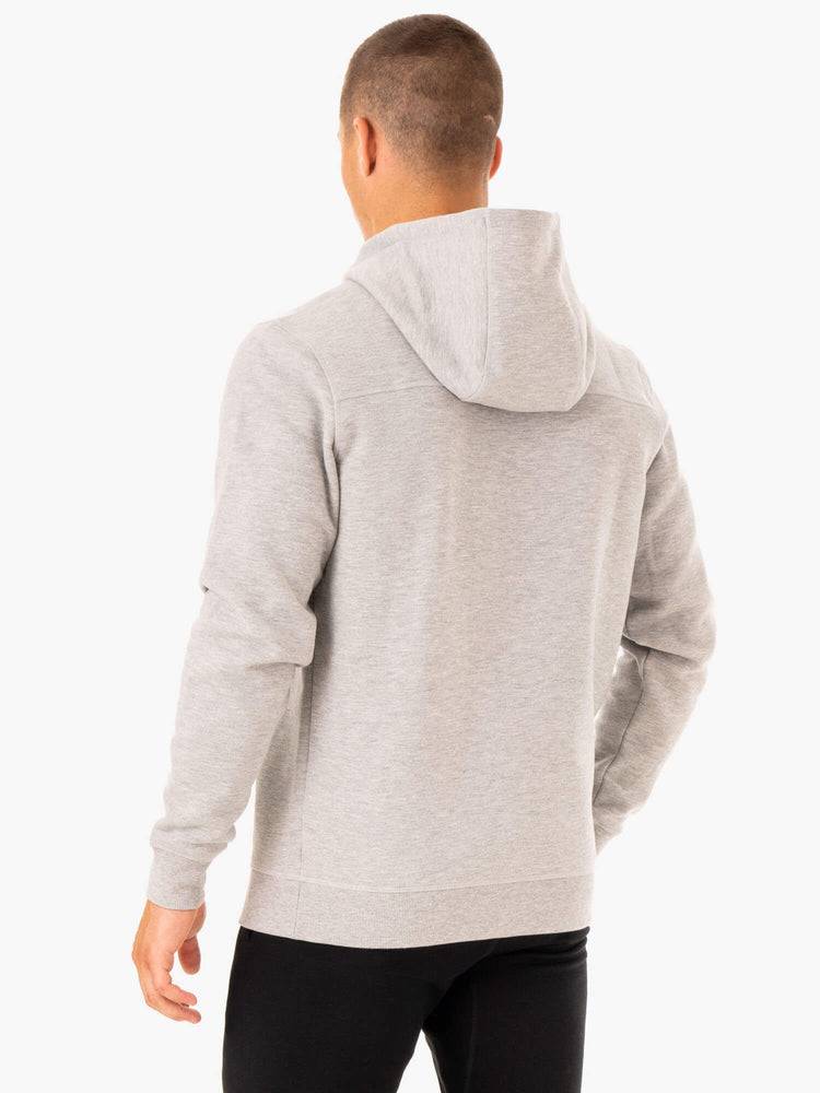 Men's Ryderwear Men Hoodie Recharge Zip Up Hoodie Grey Marl | NZ1473ZG