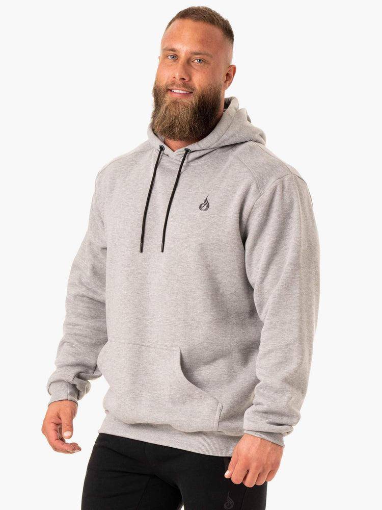 Men\'s Ryderwear Men Hoodie Reset Pullover Hoodie Grey Marl | NZ1479MA