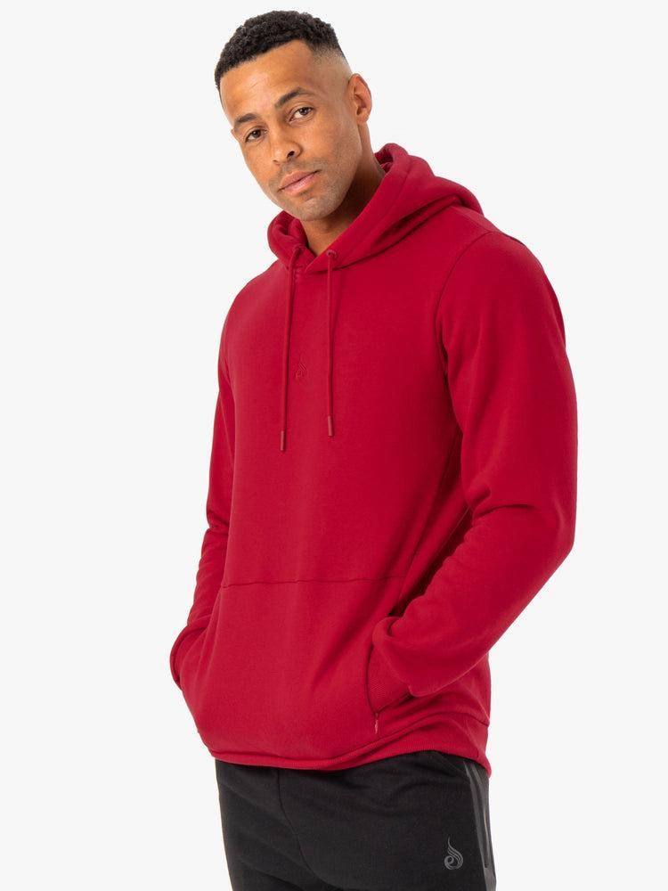 Men's Ryderwear Men Hoodie Restore Pullover Hoodie Burgundy | NZ1486UT