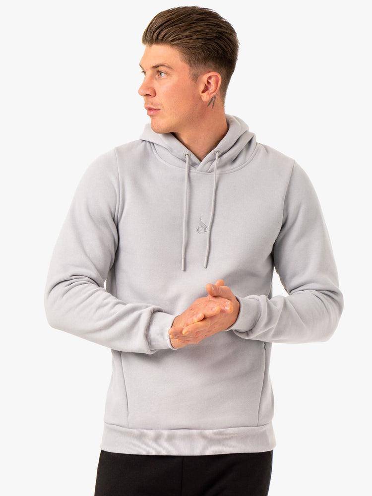 Men\'s Ryderwear Men Hoodie Restore Pullover Hoodie Snow Grey | NZ1487IS