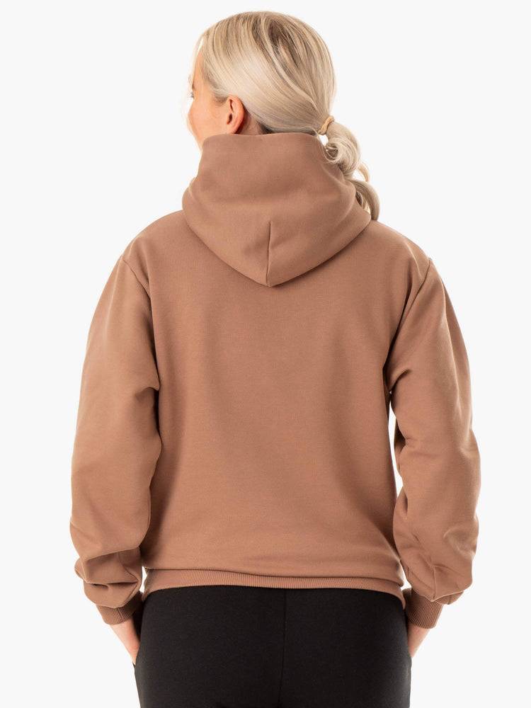 Men's Ryderwear Men Hoodie Unisex Pullover Hoodie Mocha | NZ1492DN