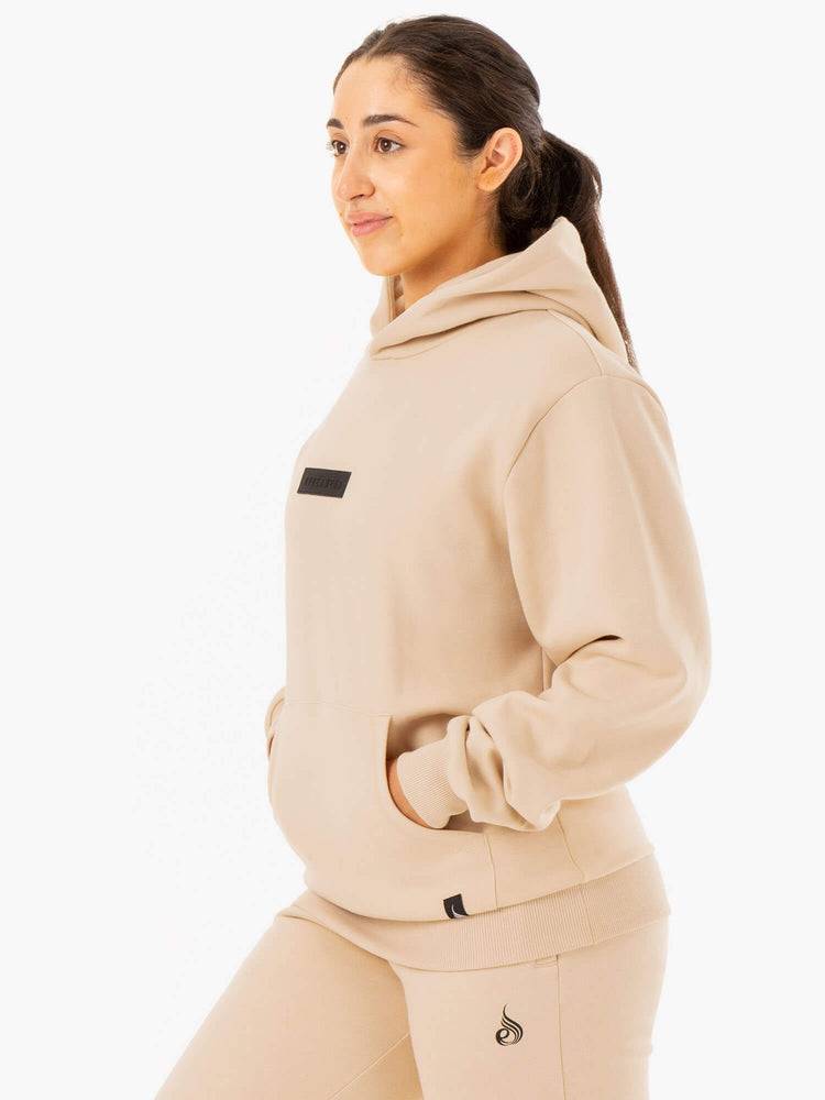 Men's Ryderwear Men Hoodie Unisex Pullover Hoodie Sand | NZ1493FM