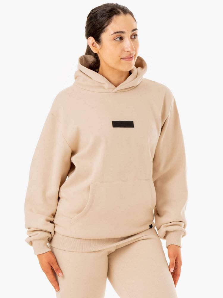 Men's Ryderwear Men Hoodie Unisex Pullover Hoodie Sand | NZ1493FM