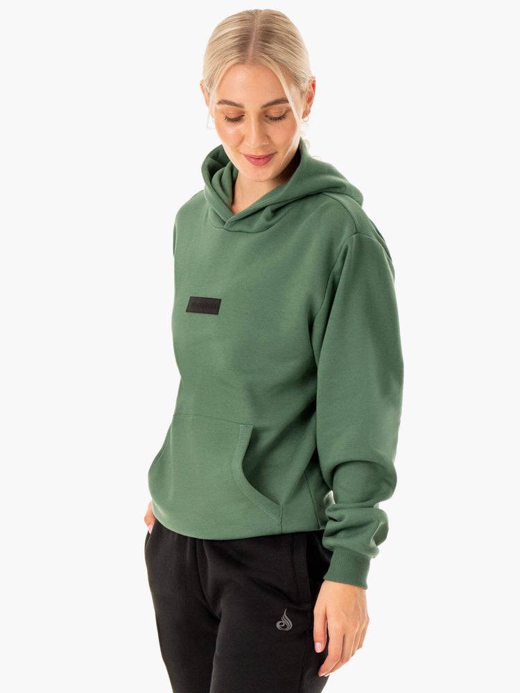 Men's Ryderwear Men Hoodie Unisex Pullover Hoodie Forest Green | NZ1494GL