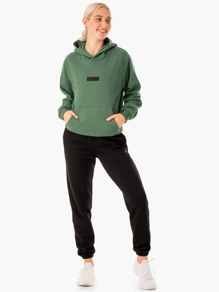 Men's Ryderwear Men Hoodie Unisex Pullover Hoodie Forest Green | NZ1494GL