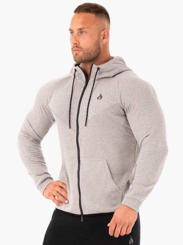 Men's Ryderwear Men Jackets Athletic Zip Up Jacket Jackets Grey Marl | NZ1421ZG