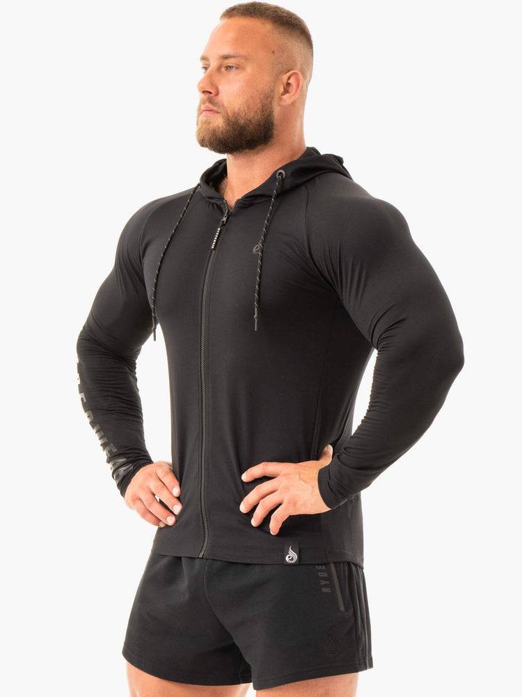 Men's Ryderwear Men Jackets Combat Zip Up Jackets Black | NZ1426NB