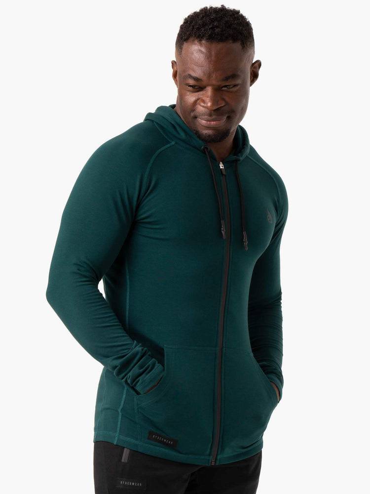 Men's Ryderwear Men Jackets Endurance Zip Up Jackets Forest Green | NZ1428QZ