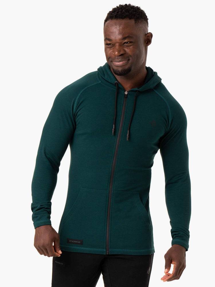 Men\'s Ryderwear Men Jackets Endurance Zip Up Jackets Forest Green | NZ1428QZ