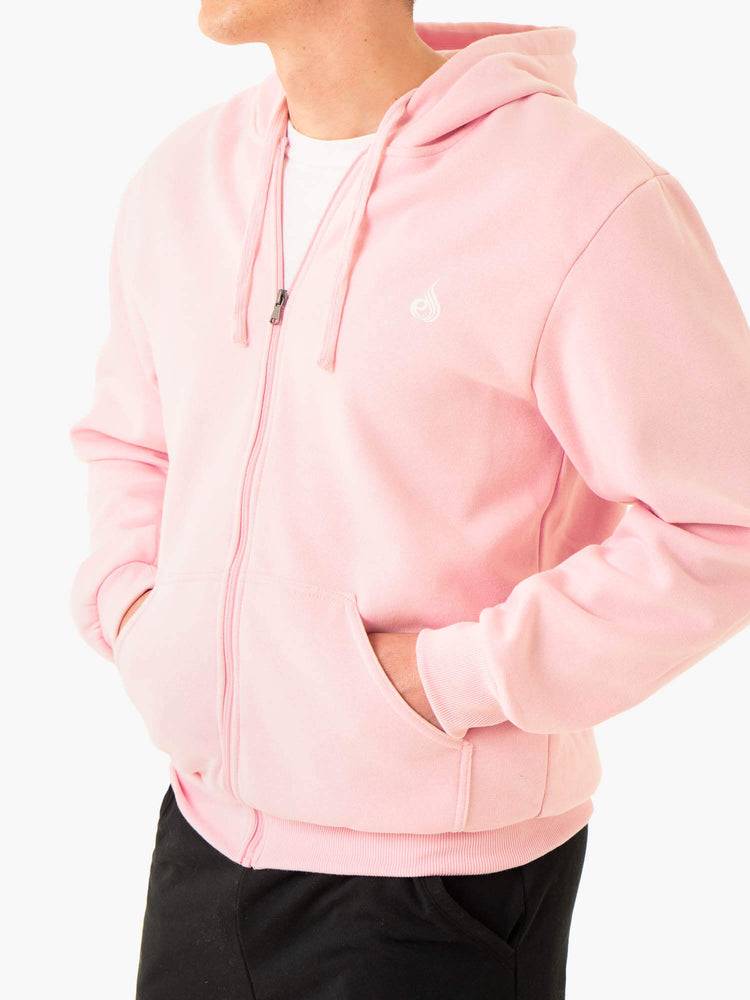 Men's Ryderwear Men Jackets Essential Zip Up Jackets Pink | NZ1432TV