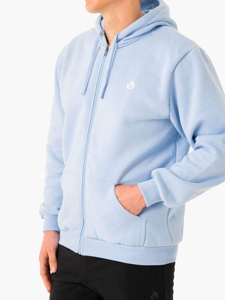 Men's Ryderwear Men Jackets Essential Zip Up Jackets Sky Blue | NZ1433YU