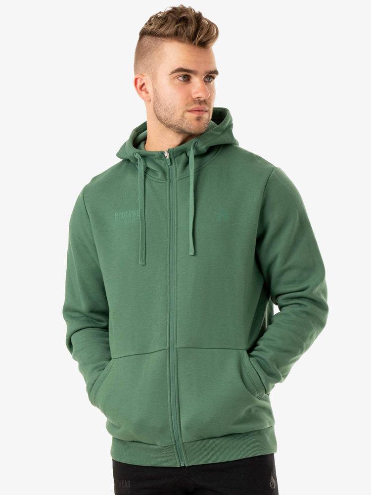 Men's Ryderwear Men Jackets Limitless Zip Up Jackets Forest Green | NZ1436OR