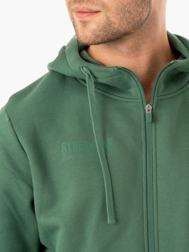 Men's Ryderwear Men Jackets Limitless Zip Up Jackets Forest Green | NZ1436OR