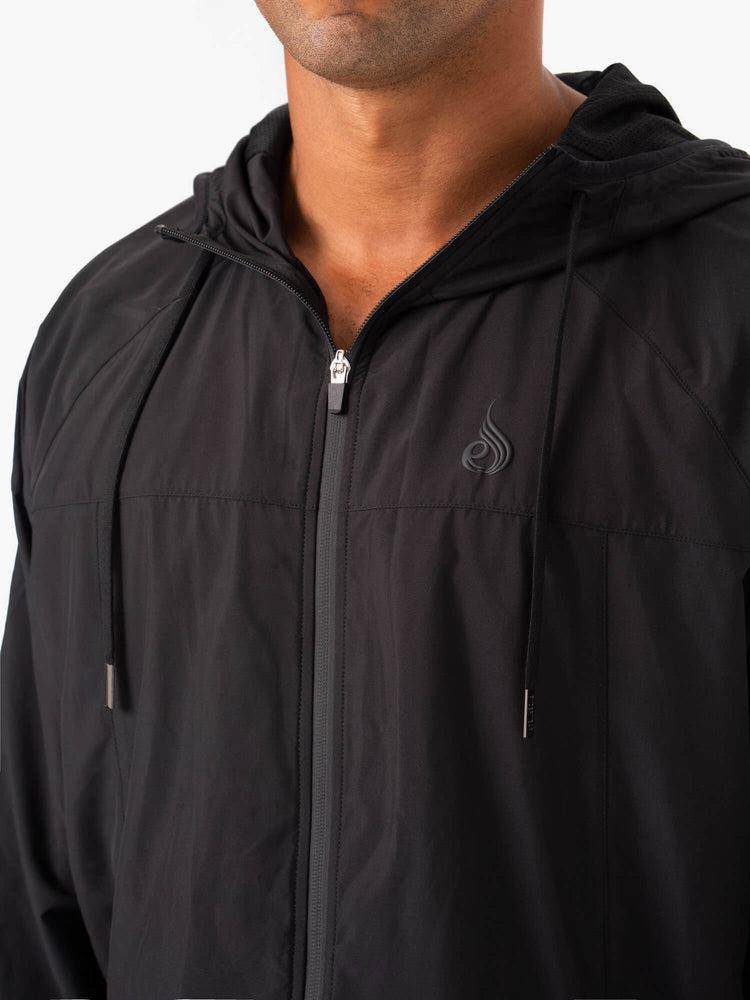 Men's Ryderwear Men Jackets Optimal Windbreaker Jackets Black | NZ1440DN