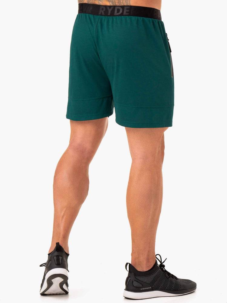 Men's Ryderwear Men Shorts Action Mesh Shorts Emerald | NZ1341KI