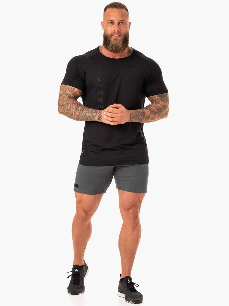 Men's Ryderwear Men Shorts Endurance Track Shorts Charcoal | NZ1361SO