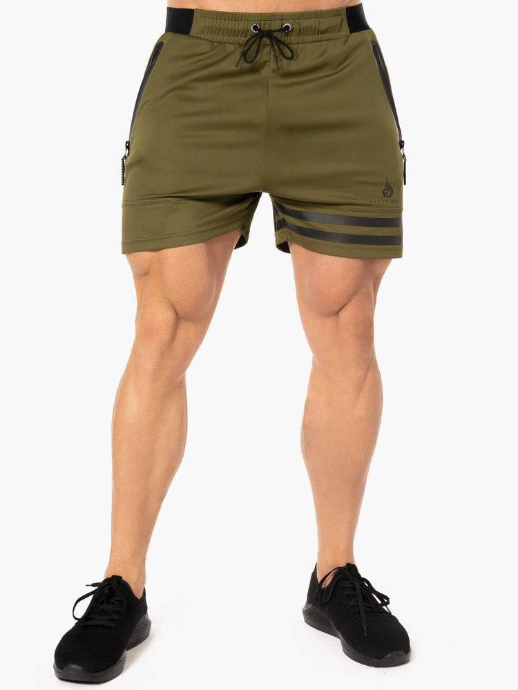 Men\'s Ryderwear Men Shorts Evo Training Shorts Khaki | NZ1366JJ